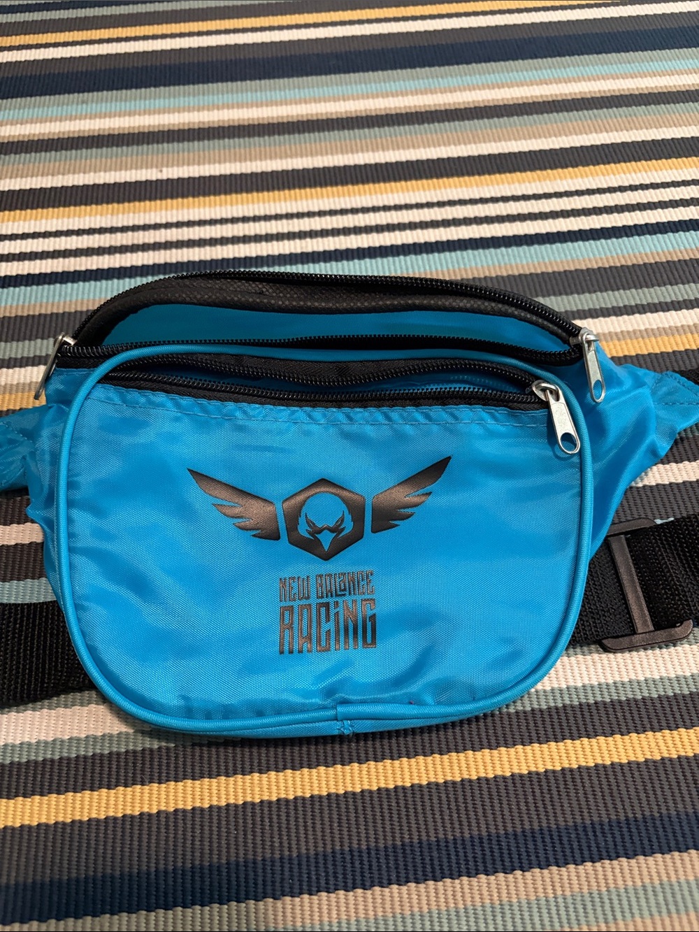 New Balance Racing Blue Belt Bag with Black Accents